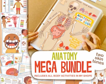 Anatomy Activity Book: Human Body Worksheets for Kids (Digital Download)