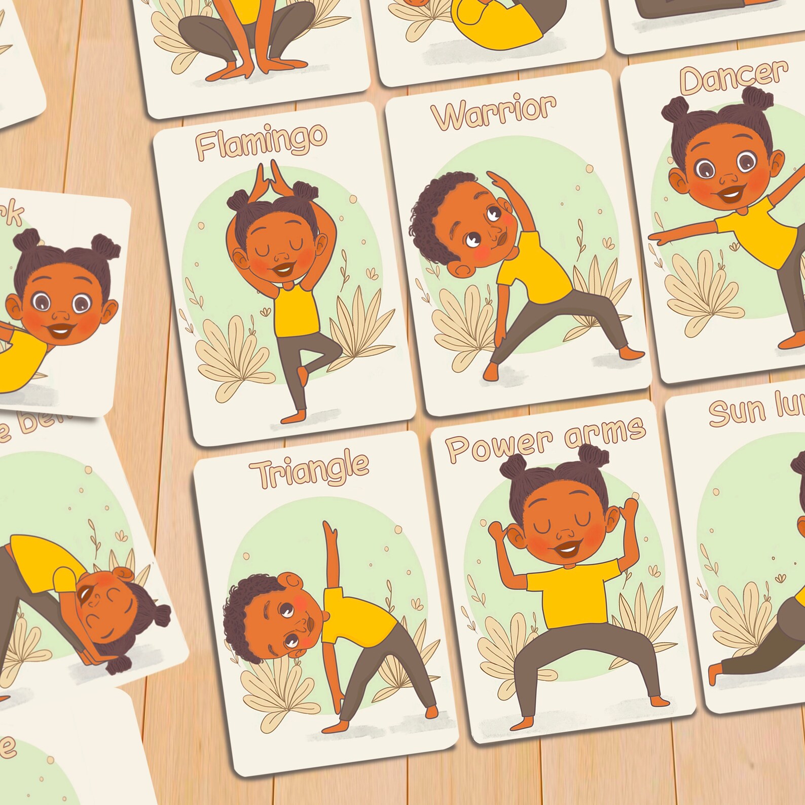 Kids Yoga Flashcards Childrens Yoga Pose Flash Cards - Etsy