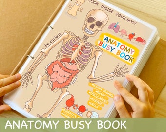 Libro ocupado de anatomía humana Hojas de trabajo preescolares imprimibles Recursos para la educación en el hogar Plan de estudios preescolar de anatomía Aprendizaje de actividades para niños pequeños