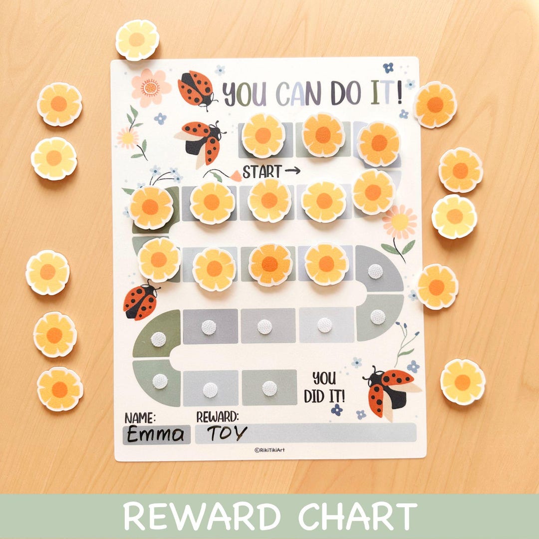 Printable Reward Chart for Toddlers Behavior Chart for Kids Daily Goal ...