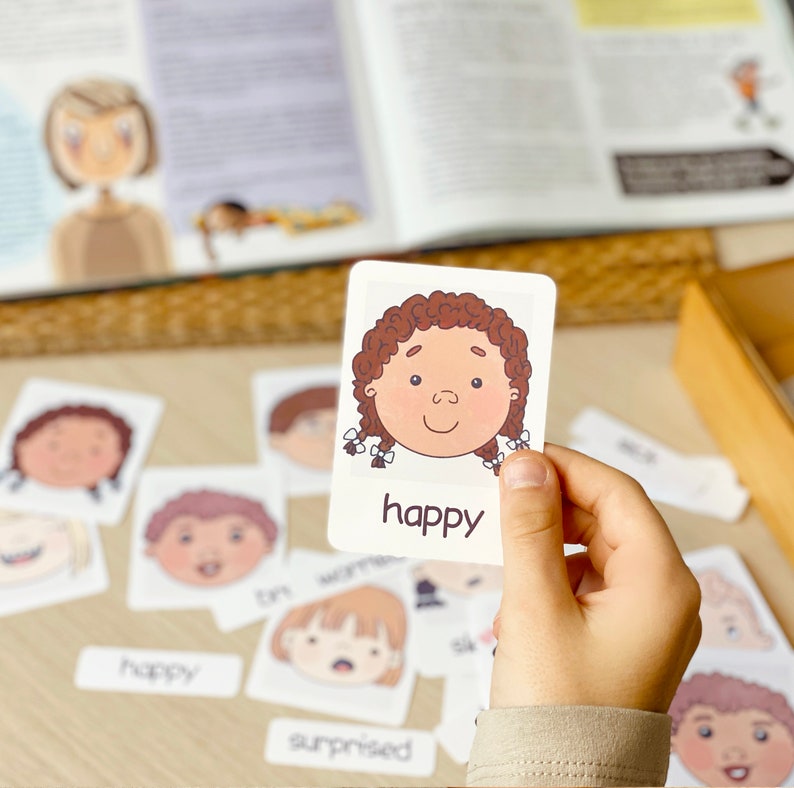 Emotions Flashcards Montessori Printable Learning Resources Etsy
