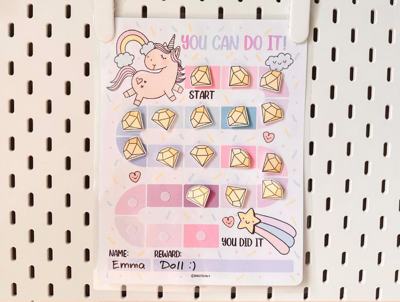 Unicorn Reward Chart Printable Routine Sticker Chart for Kids Behavior ...