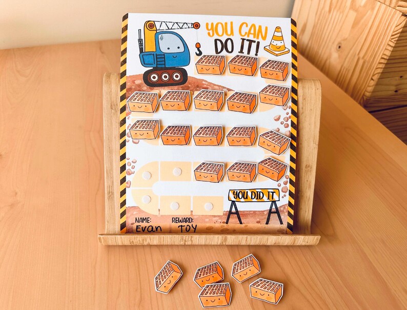 Construction Reward Chart Printable Boys Behavior Chart Construction ...