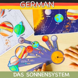 Deutsches Sonnensystem Modell Druckbare Astronomie Aktivitäten für Kinder Planeten Sonnensystem Handwerk Weltraum Lernaktivität für Zuhause