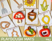 Fall Play Dough Mats Preschool Printables Play Doh Mats Homeschool Kindergarten Activity for Kids Montessori Toddler Activities Autumn
