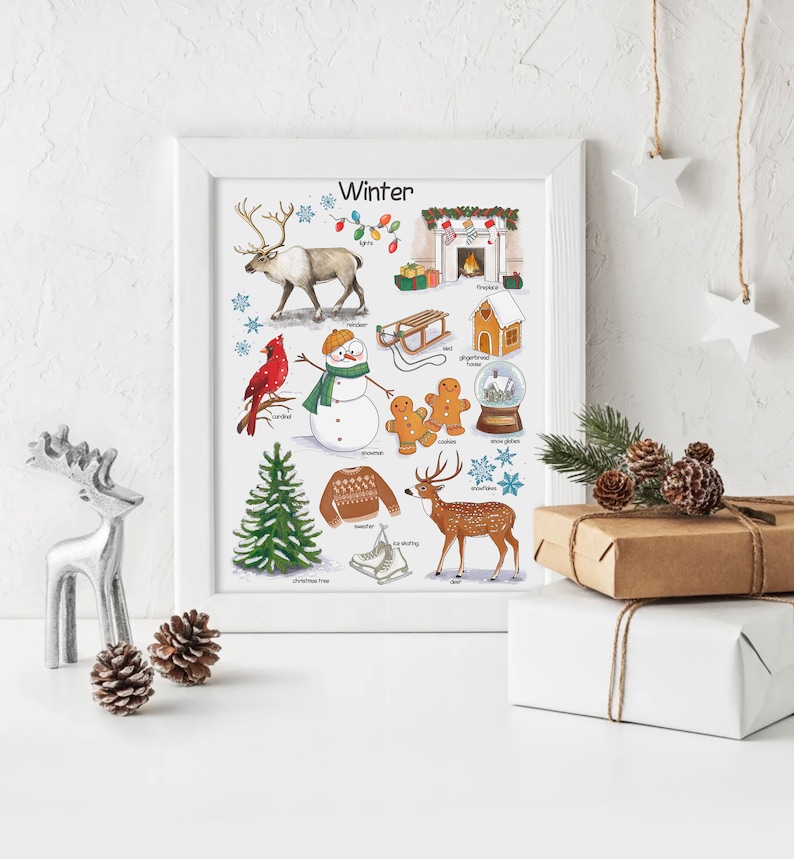 Four Seasons Printable Wall Art Downloadable Prints Watercolor - Etsy
