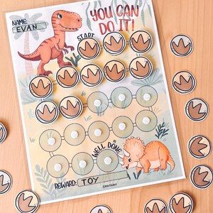 Dinosaur Reward Chart for Kids Printable Behavior Chart for Toddlers ...