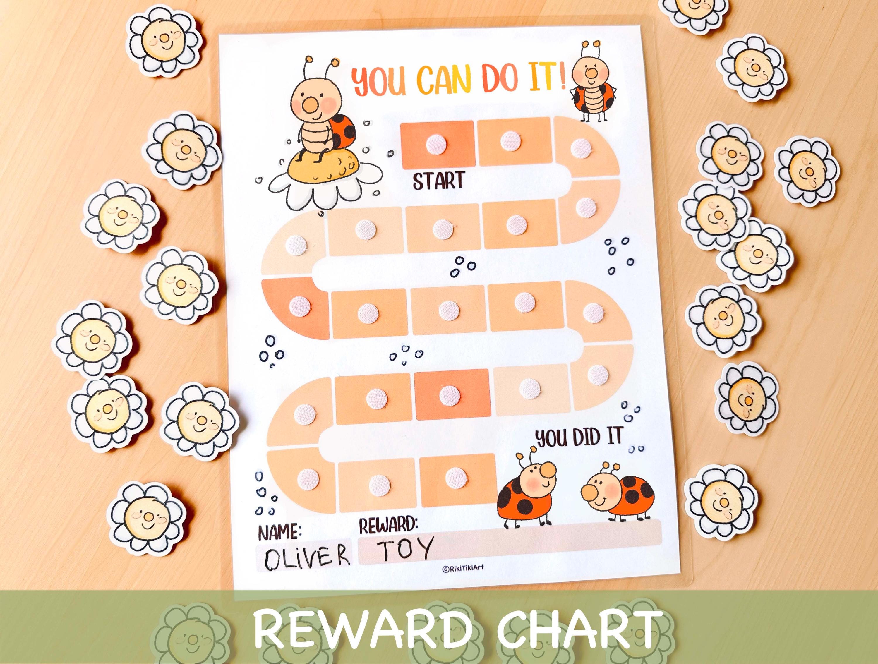 Behavior Reward Chart for Kids, Ladybug Toddler Sticker Chart ...