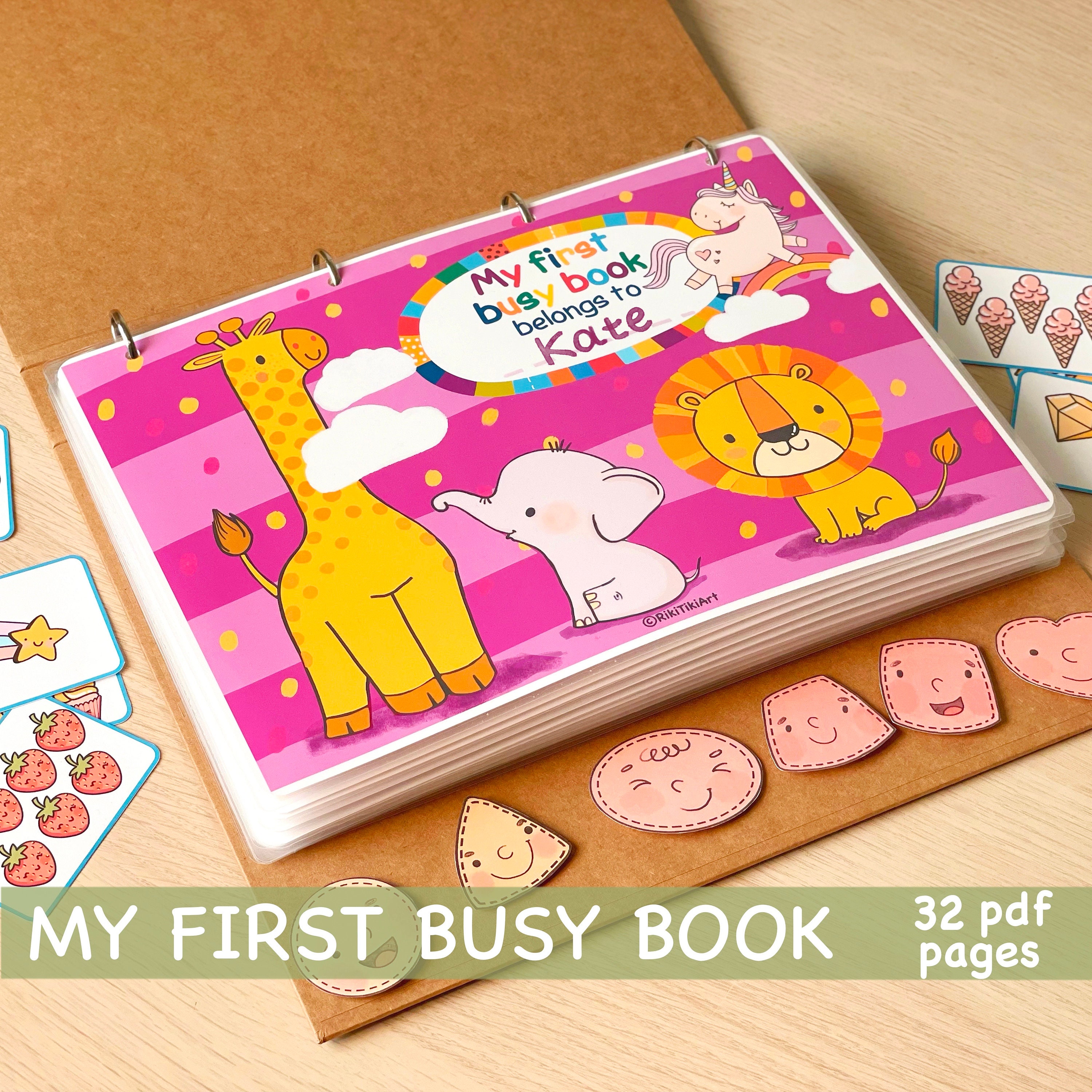 lbactupx Montessori Preschool Learning Activities Velcro Stickers Busy Book  for Toddlers, Preschool Workbook Activity Binder Tra