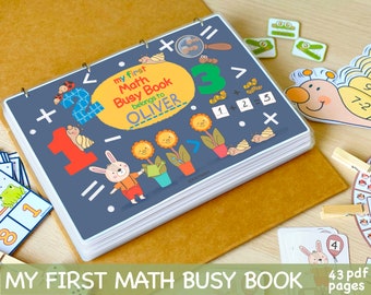 Maths Busy Book Printable Toddler Activities Preschool Curriculum Homeschool Counting Practice Kindergarten Worksheets Math Learning Binder