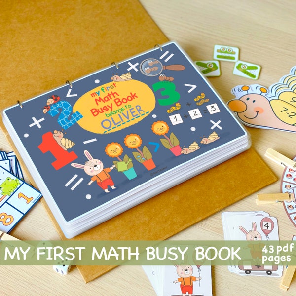 Maths Busy Book Printable Toddler Activities Preschool Curriculum Homeschool Counting Practice Kindergarten Worksheets Math Learning Binder