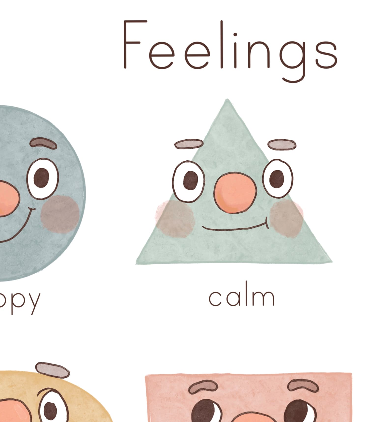 Feelings Chart Poster: Montessori Homeschool Decor (digital Download ...