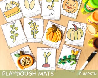 Pumpkin Play Dough Mats: Fall Fine Motor Activity (Digital Download)