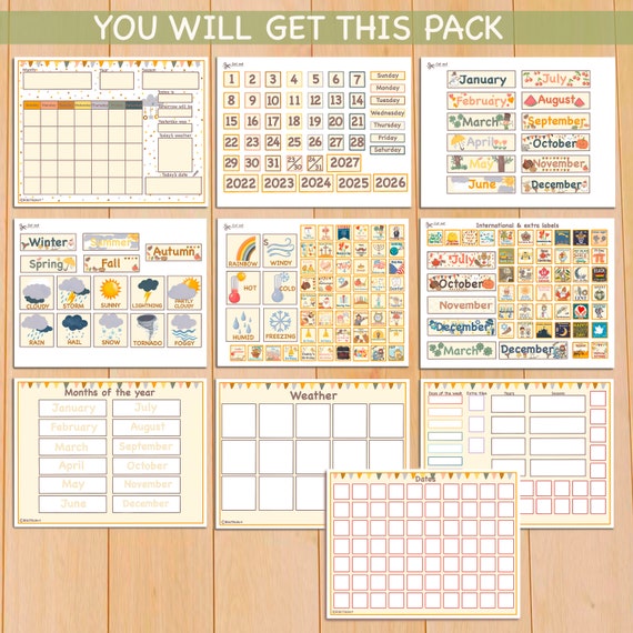 Wake Tech Fall 2023 Calendar Printable Wall Calendar For Kids Classroom Perpetual Calendar | Etsy Canada