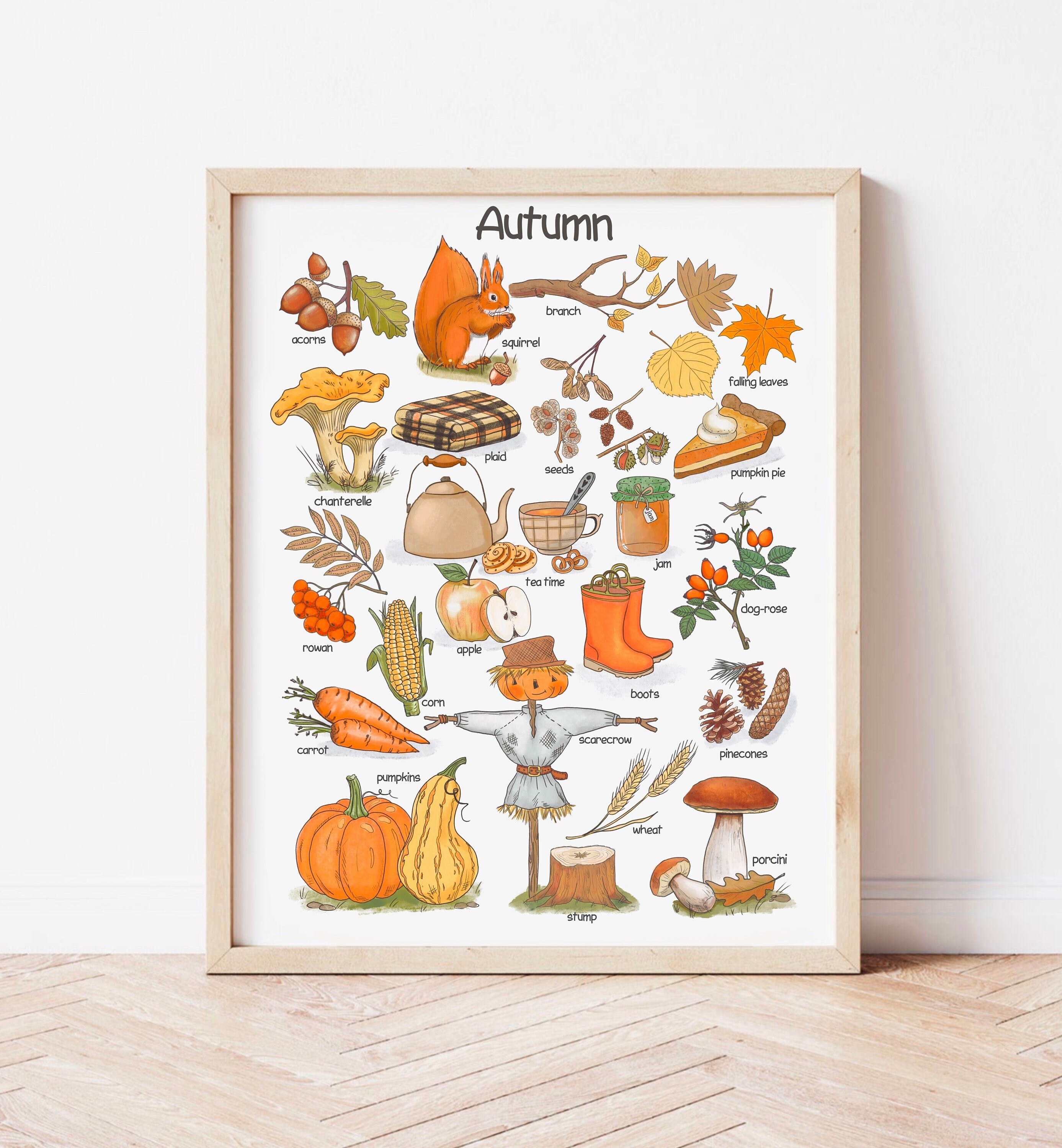 Autumn Poster Fall Downloadable Prints Montessori Printable Etsy Autumn Poster Fall Downloadable Prints Montessori Printable Etsy