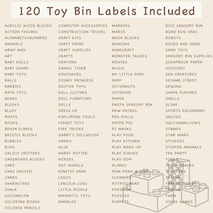 Editable Toy Bin Labels Daycare Playroom B&W Toy Storage Labels ...