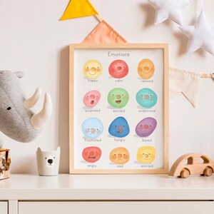Kids Feelings Chart Poster: Montessori Classroom Decor (digital ...