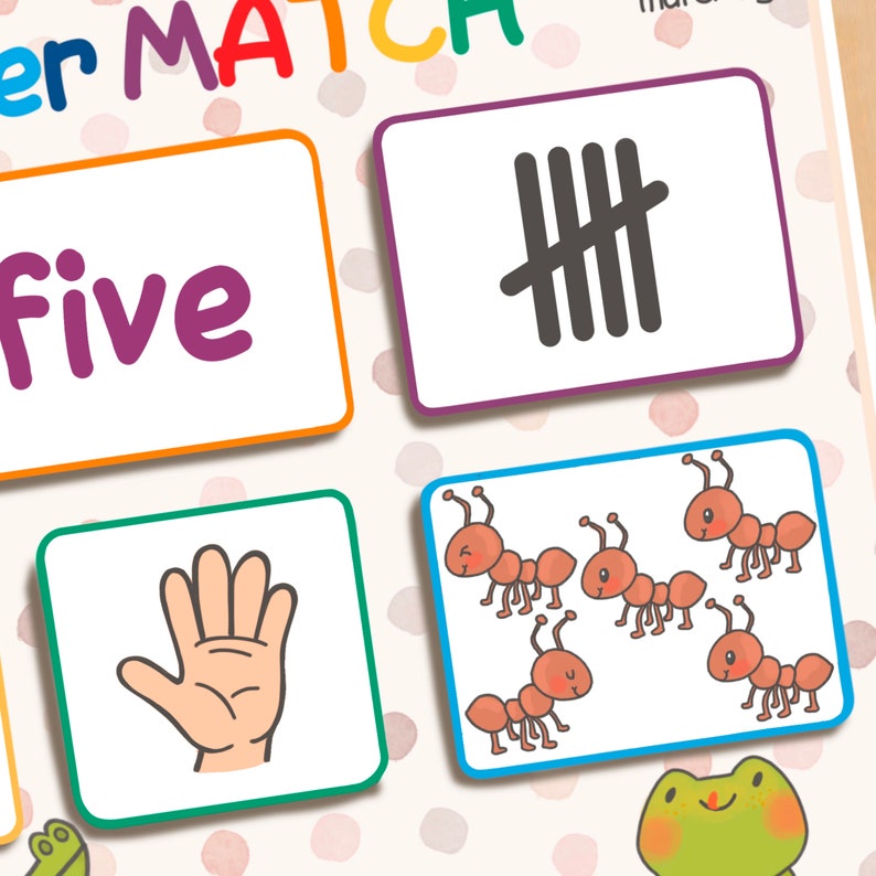 Montessori-telactiviteit voor peuters Oefen met nummervergelijking 1 tot 10 Leermiddelen Kleuterschool Werkbladen Thuisonderwijs afbeelding 8