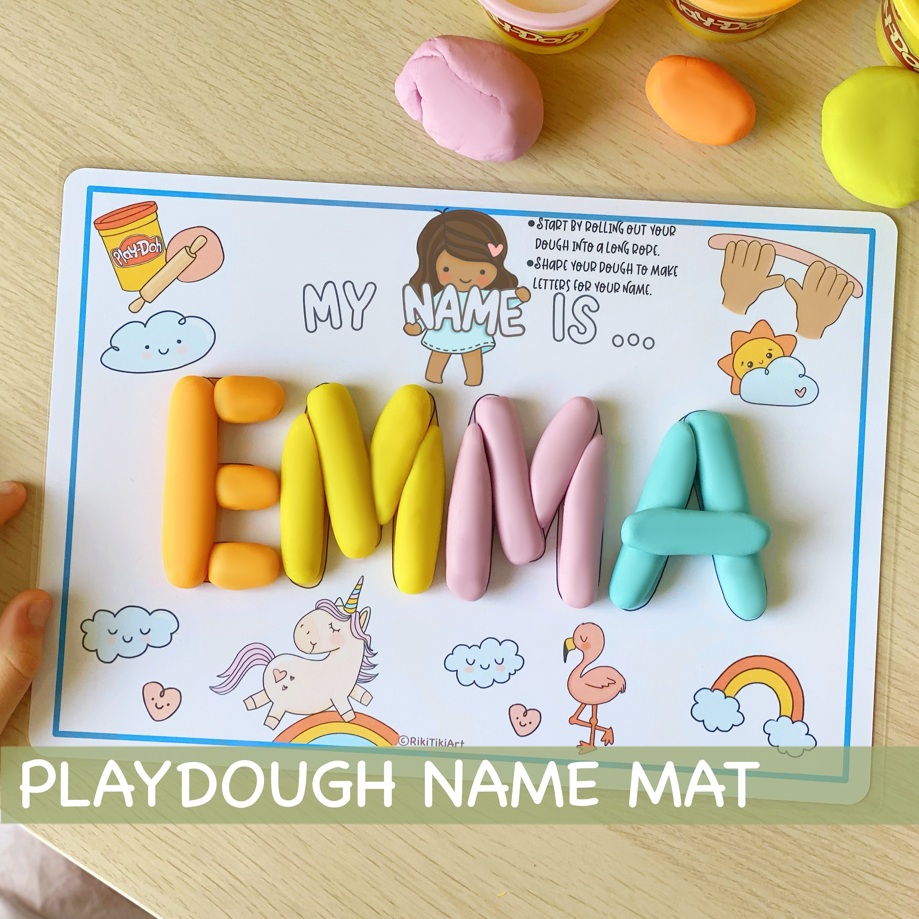 CreatePrintables - Name Playdough Mat