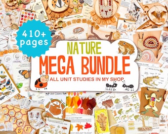 27 Unit Studies MEGA BUNDLE Homeschool Printable Charlotte Mason Toddler Busy Book Toddler Activities Nature Study Preschool Curriculum