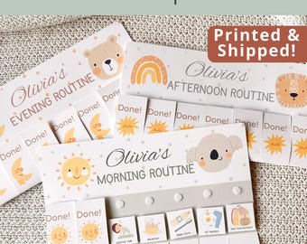 Personalized Kids Routine Flip Chart: Daily Visual Chore Schedule