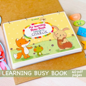 Preschool Learning Binder Toddler Busy Book Printable Quiet Book for Kids Counting & Matching Activity Tracing Practice Pre-K Busy Binder