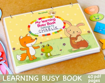 Preschool Learning Binder Toddler Busy Book Printable Quiet Book for Kids Counting & Matching Activity Tracing Practice Pre-K Busy Binder