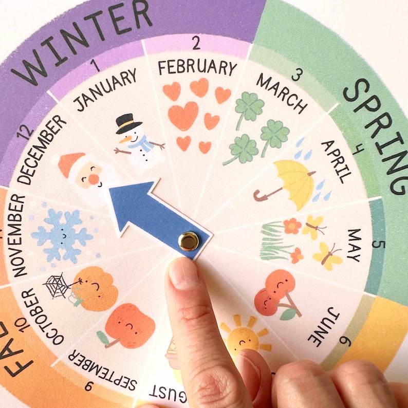 Months of the Year Printable Seasons Wheel Activity for Kids – Learn ...