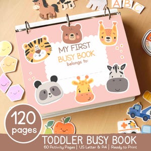 Toddler Busy Book Printable – Preschool Learning Binder, Montessori Activities, Kids Quiet Book, Homeschool Busy Binder