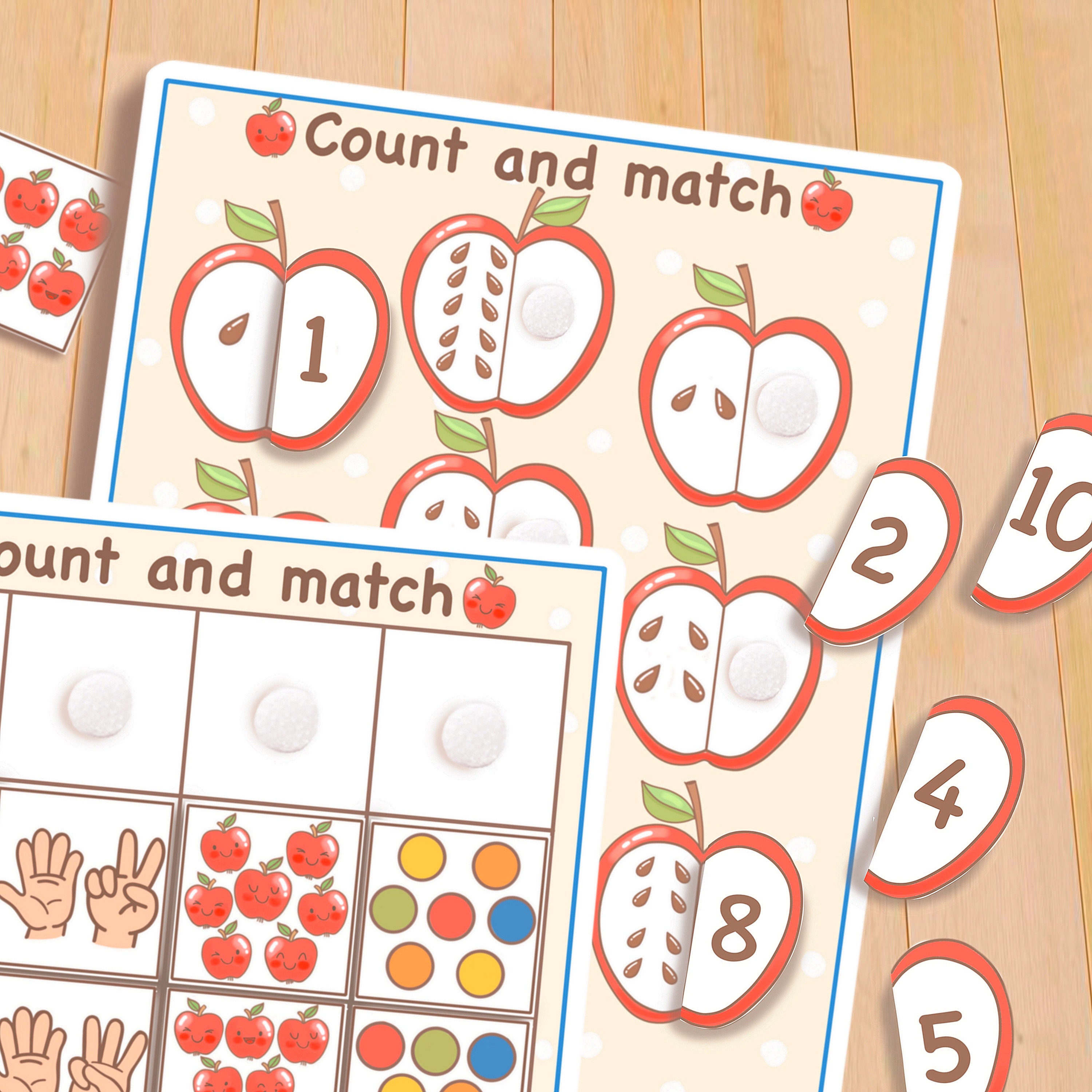 Montessori Math Count and Match Activity Printable Preschool - Etsy UK