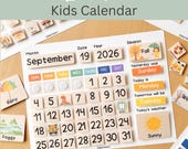 Editable Kids Calendar: Printable Toddler Learning, Preschool Classroom Decor (Digital Download)