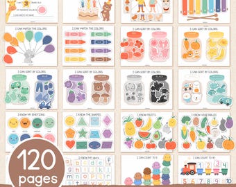 Preschool Learning Binder: Toddler Busy Book, Kids Activities (PDF Download)