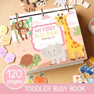 Toddler Learning Binder - Busy Book Printable Preschool Activities, Homeschool Kids Activity Book, Montessori Quiet Book