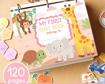 Peuter leermap - druk boek afdrukbare voorschoolse activiteiten, Homeschool Kids activiteitenboek, Montessori Quiet Book