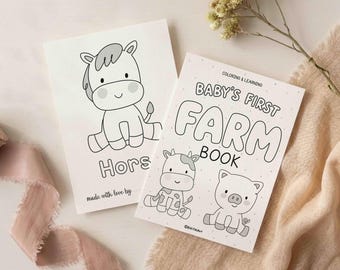 Baby Shower Coloring Activity Farm Coloring Book Printable Cowboy Baby Shower Games Farm Coloring Pages