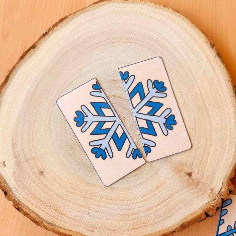 Snowflakes Matching Activity Winter Matching Game for Kids Christmas ...