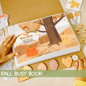 Fall Busy Book Printable Quiet Book Homeschool Learning Materials Autumn Toddler Busy Book Preschool Kids Activity Baby Learning Binder