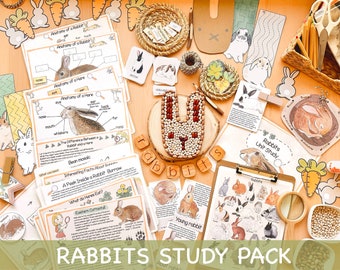 Rabbit Unit Study Homeschool Printables Easter Bunny Spring Learning Activities Charlotte Mason Preschool Nature Study Anatomy of a Rabbit