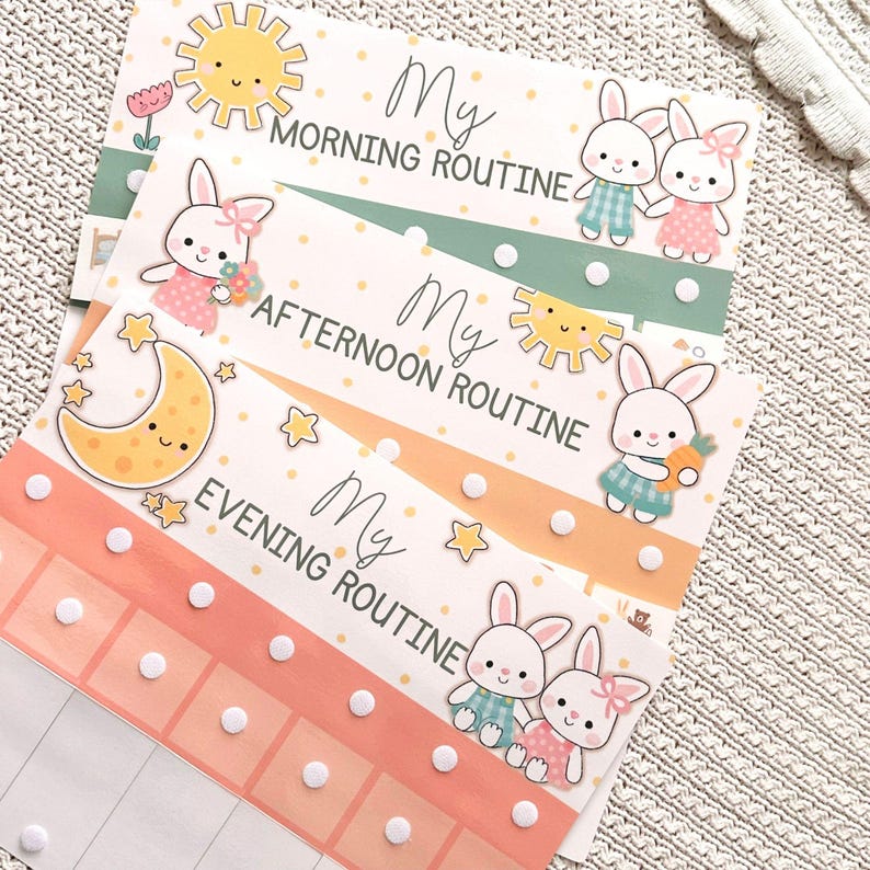 Toddlers Routine Flip Chart Editable Morning Routine Chart for Kids Daily Weekly Visual Schedule Enfant Chore Chart To Do List 210 Labels image 4