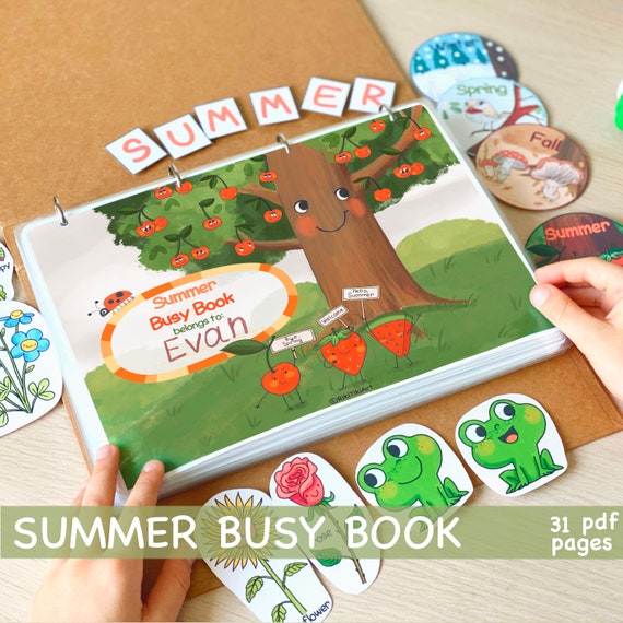 Summer Busy Book Printable Toddler Activities Preschool