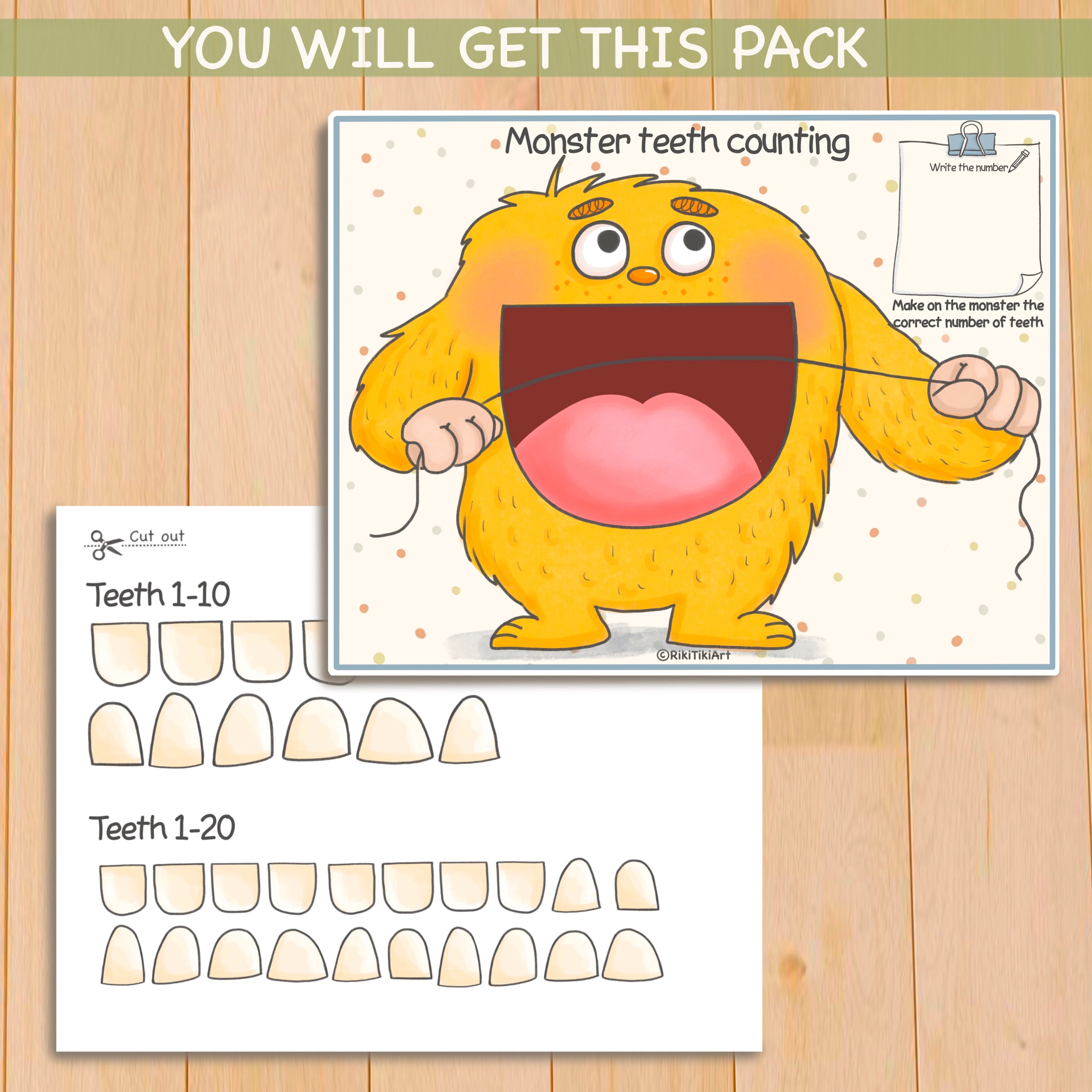 Kids Counting Activity Homeschool Toddler Learning Resources | Etsy