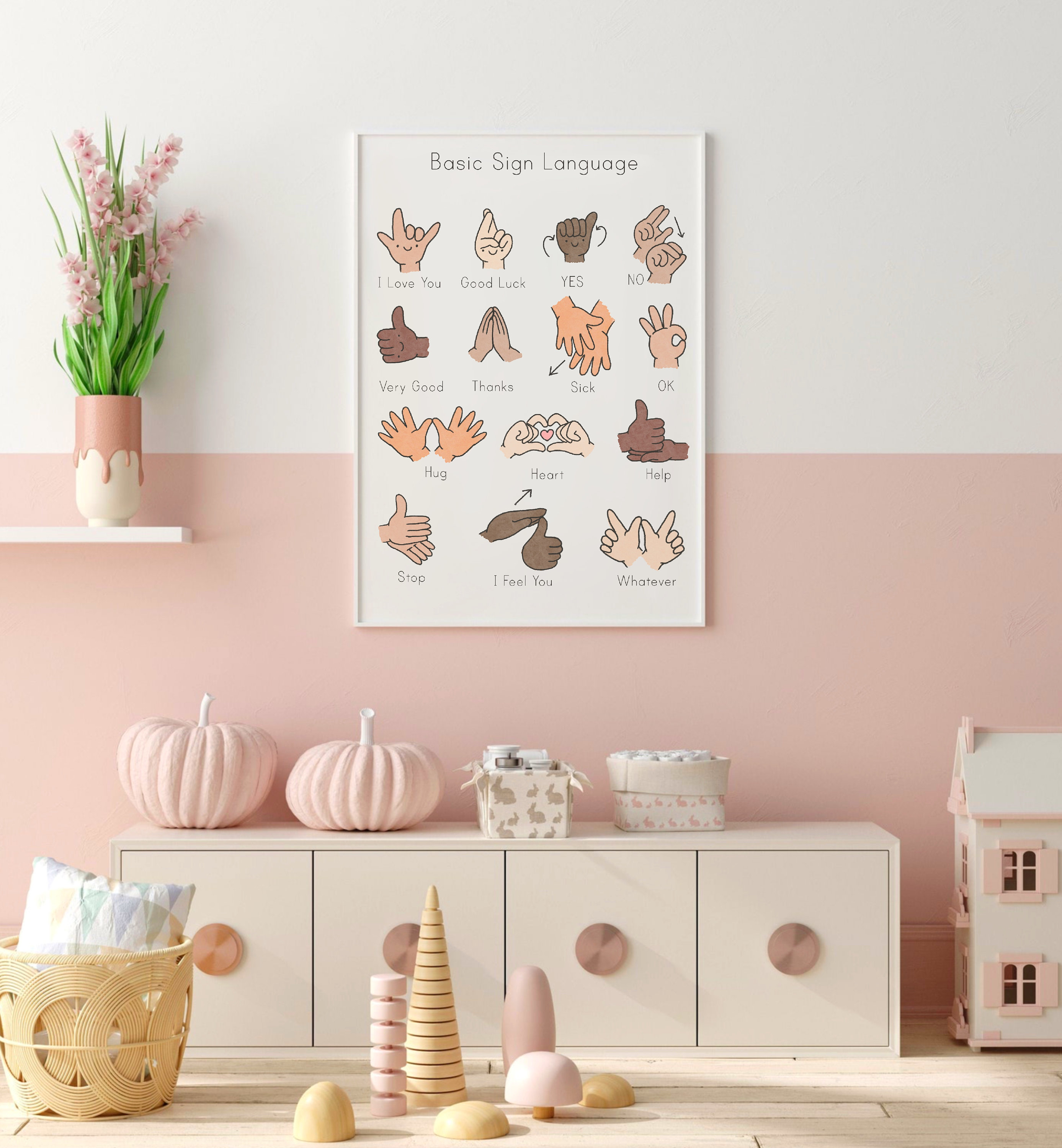 Decorating Asl ASL Sign Language Poster, Educational Classroom Decor (digital Download ...