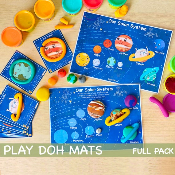 Space Play Dough Mats and Accessories