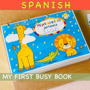 Spanish Toddler Busy Book Montessori Learning for Kids Preschool Learning Binder Printable Kids Quiet Book Printable Homeschool Resources