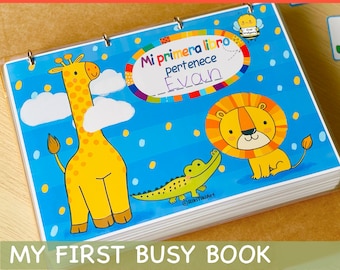 Spanish Toddler Busy Book Montessori Learning for Kids Preschool Learning Binder Printable Kids Quiet Book Printable Homeschool Resources