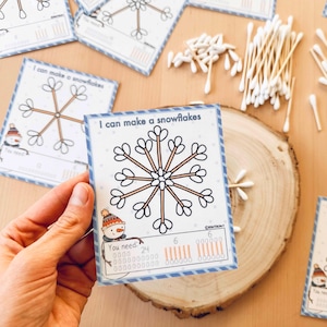 Q-tip Winter Activities Fine Motor Christmas Snowflakes Activities for ...