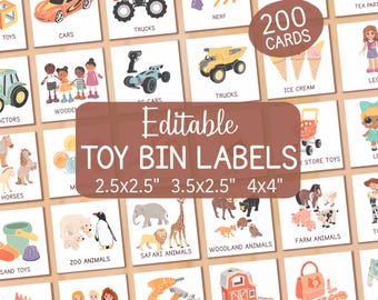 Toy Bin Labels Daycare Visual Stickers, Printable Storage Labels with Pictures - Storage Box Organization