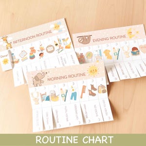 Kleinkind Routine Chart Flip Chart Morgen Nachmittag Abend Routine Printable Kleinkind Tagesplaner Flip Chart für Kinder To Do Liste