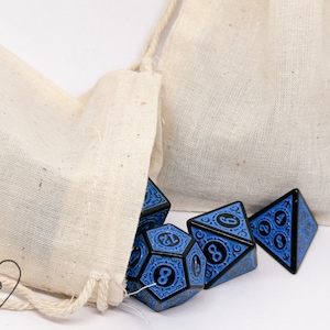 Blue & Black Dungeons and Dragons Role Playing Dice | Games | RPGs | DND | Upgrade |