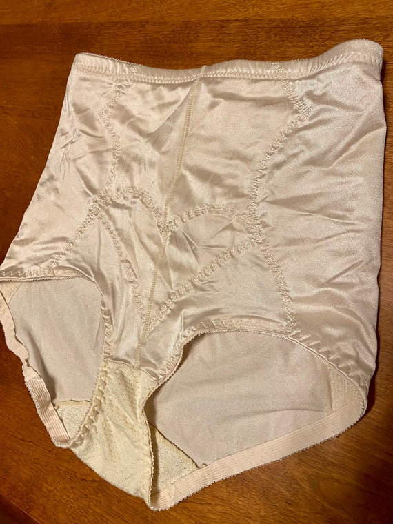 Vtg Lady Manhattan Hi-cut Girdle Panties, Mesh Gusset, Union Made